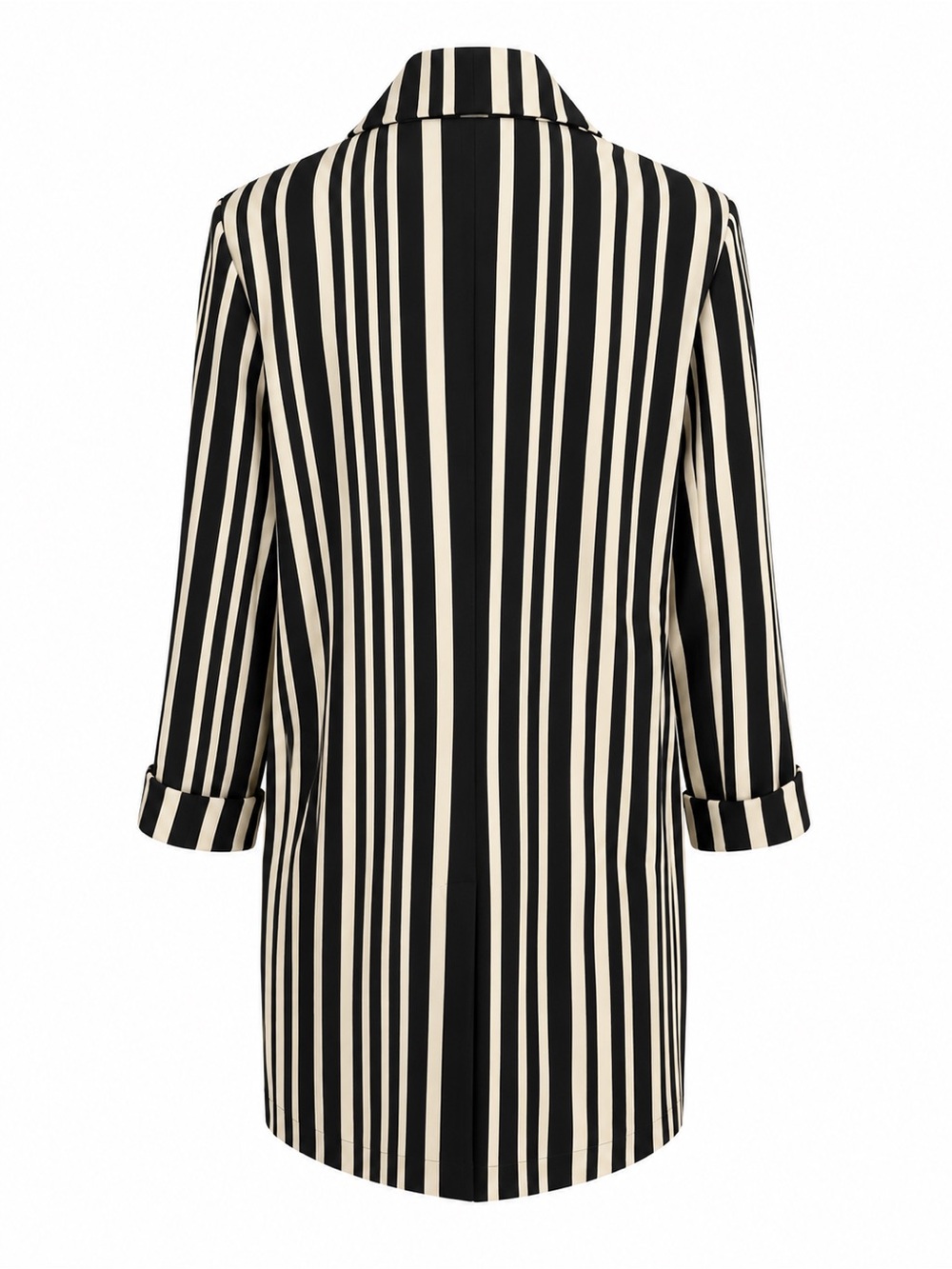 Alice+Olivia Black and White Striped Open-Front Blazer Jacket Size M - Picture 4 of 7